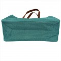 9220- TURQUOISE CANVAS TOTE BAG